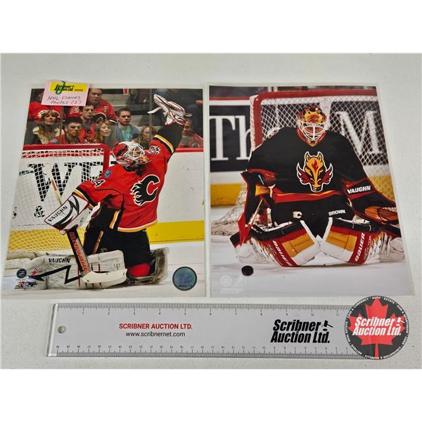 Hockey 8x10 Photos (2) : Calgary Flames - Mike Vernon - Miikka Kiprusoff (Certified NHL)