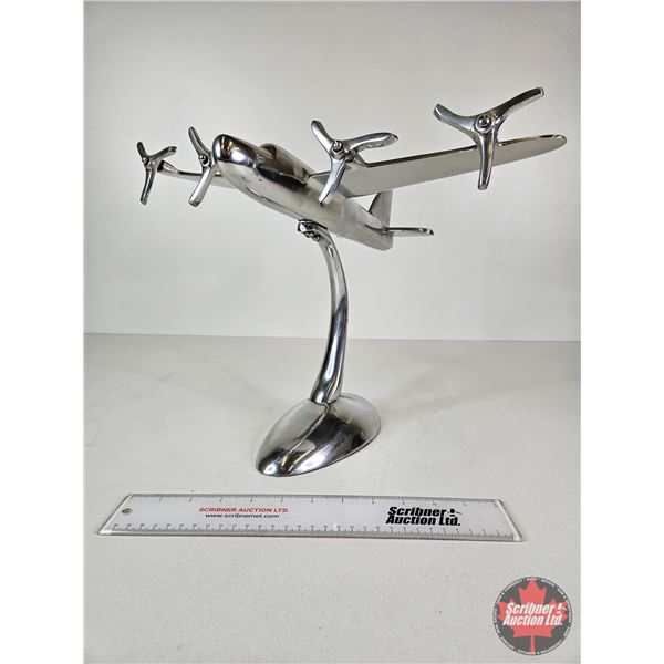 Desk Display Bomber Plane (Metal) (Measures : 12"H x 17"W x 12-1/2"L)