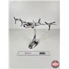 Image 2 : Desk Display Bomber Plane (Metal) (Measures : 12"H x 17"W x 12-1/2"L)