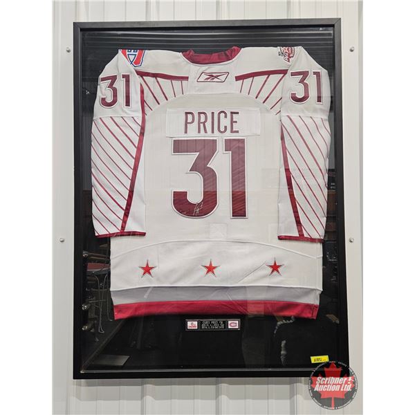 Autographed Jersey in Presentation Frame : Carey Price No. 31 : Montreal Canadiens : "2008 NHL All-R