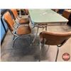 Image 11 : Retro Table & Chairs : Chrome : 4 Chairs : "Cracked Ice - Green Top" Brand : The Jefferson Woodworki
