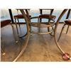 Image 4 : Retro Table & Chairs : Chrome : 4 Chairs : "Cracked Ice - Green Top" Brand : The Jefferson Woodworki