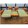 Image 5 : Retro Table & Chairs : Chrome : 4 Chairs : "Cracked Ice - Green Top" Brand : The Jefferson Woodworki