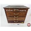 Image 1 : CCM Service Parts 5-Drawer Cabinet (Wood) (Originally From Gibson's Hardware Wainwright) (Measures :