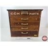 Image 2 : CCM Service Parts 5-Drawer Cabinet (Wood) (Originally From Gibson's Hardware Wainwright) (Measures :