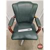Image 2 : Leather Upholstered Vintage Office Chair (Measures : 35-1/2"H x 26"W x 27"D)
