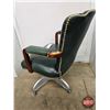 Image 3 : Leather Upholstered Vintage Office Chair (Measures : 35-1/2"H x 26"W x 27"D)