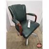 Image 6 : Leather Upholstered Vintage Office Chair (Measures : 35-1/2"H x 26"W x 27"D)