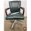 Image 7 : Leather Upholstered Vintage Office Chair (Measures : 35-1/2"H x 26"W x 27"D)