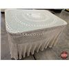 Image 4 : Oval Handmade Crochet Table Cover (Measures : 9' x 7')