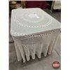 Image 5 : Oval Handmade Crochet Table Cover (Measures : 9' x 7')