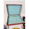 Image 6 : Tin Grouping : Chinese Checkers Boards ; Tin Trays & Vintage Chem Craft Box