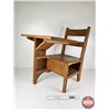 Image 2 : Wooden School Desk (Measures : 27"H x 19"W x 24"D)