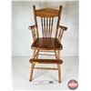 Image 1 : Antique Press Back High Chair (Measures : 36"H x 17"W x 17"D)