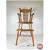 Image 2 : Antique Press Back High Chair (Measures : 36"H x 17"W x 17"D)