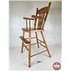Image 3 : Antique Press Back High Chair (Measures : 36"H x 17"W x 17"D)
