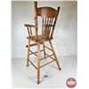 Image 4 : Antique Press Back High Chair (Measures : 36"H x 17"W x 17"D)