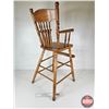Image 5 : Antique Press Back High Chair (Measures : 36"H x 17"W x 17"D)