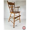 Image 6 : Antique Press Back High Chair (Measures : 36"H x 17"W x 17"D)