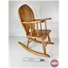 Image 3 : Small Wooden Rocking Chair (Measures: 26"H x 14-1/2"W x 23"D)