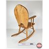 Image 4 : Small Wooden Rocking Chair (Measures: 26"H x 14-1/2"W x 23"D)