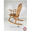 Image 6 : Small Wooden Rocking Chair (Measures: 26"H x 14-1/2"W x 23"D)