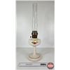 Image 1 : Aladdin Model B Table Lamp w/Floral Design (Measures w/Chimney : 25"H)