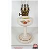 Image 2 : Aladdin Model B Table Lamp w/Floral Design (Measures w/Chimney : 25"H)