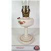 Image 3 : Aladdin Model B Table Lamp w/Floral Design (Measures w/Chimney : 25"H)