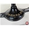 Image 5 : Canada Post Office Scale : Cast Iron Base ; Brass Weight Bar & Curved Copper Postal Tray (Measures :