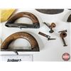 Image 4 : SAD Iron Handles & Iron w/Brass Tray (Tray Measures : 21"W x 12"L)