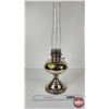 Image 1 : Rayo Nickel-Plated Oil Lamp (Measures w/Chimney : 23-1/2"H)