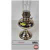 Image 2 : Rayo Nickel-Plated Oil Lamp (Measures w/Chimney : 23-1/2"H)