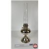 Image 5 : Rayo Nickel-Plated Oil Lamp (Measures w/Chimney : 23-1/2"H)