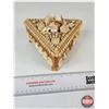 Image 4 : Vintage Sea Shell Triangular Trinket Box