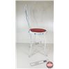 Image 3 : Metal Wire Ice Cream Parlor Chair  (Measures : 33-1/2"H x 16"W x 15"D)