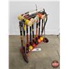 Image 2 : Vintage 6 Player Wooden Croquet Set on Rolling Storage Cart (Measures : 30"H x 24"W x 11"D)
