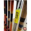 Image 6 : Vintage 6 Player Wooden Croquet Set on Rolling Storage Cart (Measures : 30"H x 24"W x 11"D)