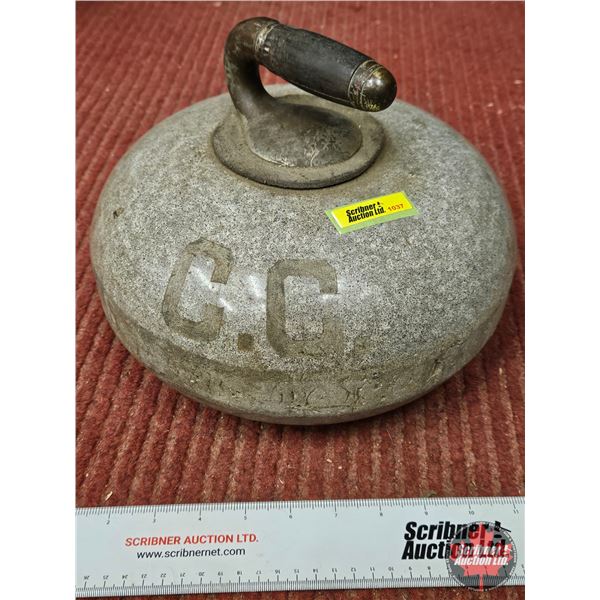 Curling Rock : 39 lbs : "C.C" Markings