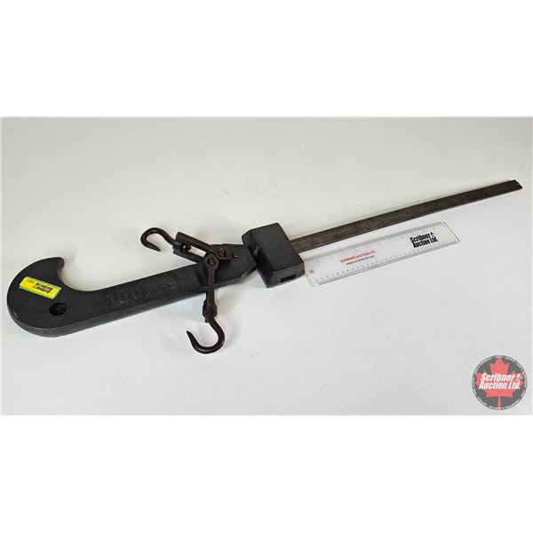 100 lb Beam Scale : B.S. & M. Co (Measures : 38"L)