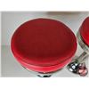 Image 5 : Diner Stools (2) : New Upholstery & New Chrome (Measure : 21"H)