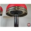 Image 8 : Diner Stools (2) : New Upholstery & New Chrome (Measure : 21"H)