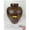 Image 5 : Asian Glazed Stoneware Storage Jar w/Dragon Motif (Measures : 13"H)