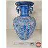 Image 1 : Large Decorative Clay Vase w/Ring Handles (Measures : 20-1/2"H)