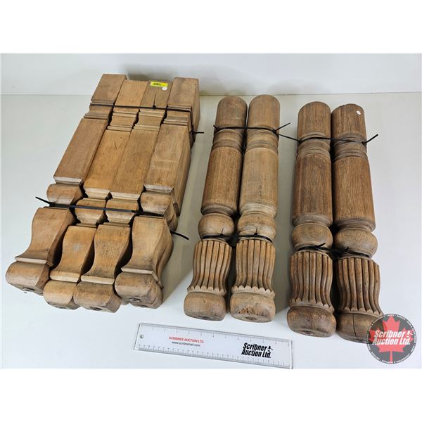 Wooden Table Legs : - Square 24" (6) - Circle 24" (4)