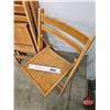 Image 3 : Wooden Folding Chairs (4) (Measures : 35"H)