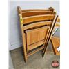 Image 4 : Wooden Folding Chairs (4) (Measures : 35"H)
