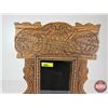 Image 2 : Gingerbread Clock Wooden Case w/Glass Door (Measures : 22-1/2"H x 14-3/4"W x 4-1/2"D)