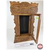 Image 3 : Gingerbread Clock Wooden Case w/Glass Door (Measures : 22-1/2"H x 14-3/4"W x 4-1/2"D)