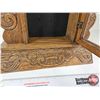 Image 4 : Gingerbread Clock Wooden Case w/Glass Door (Measures : 22-1/2"H x 14-3/4"W x 4-1/2"D)